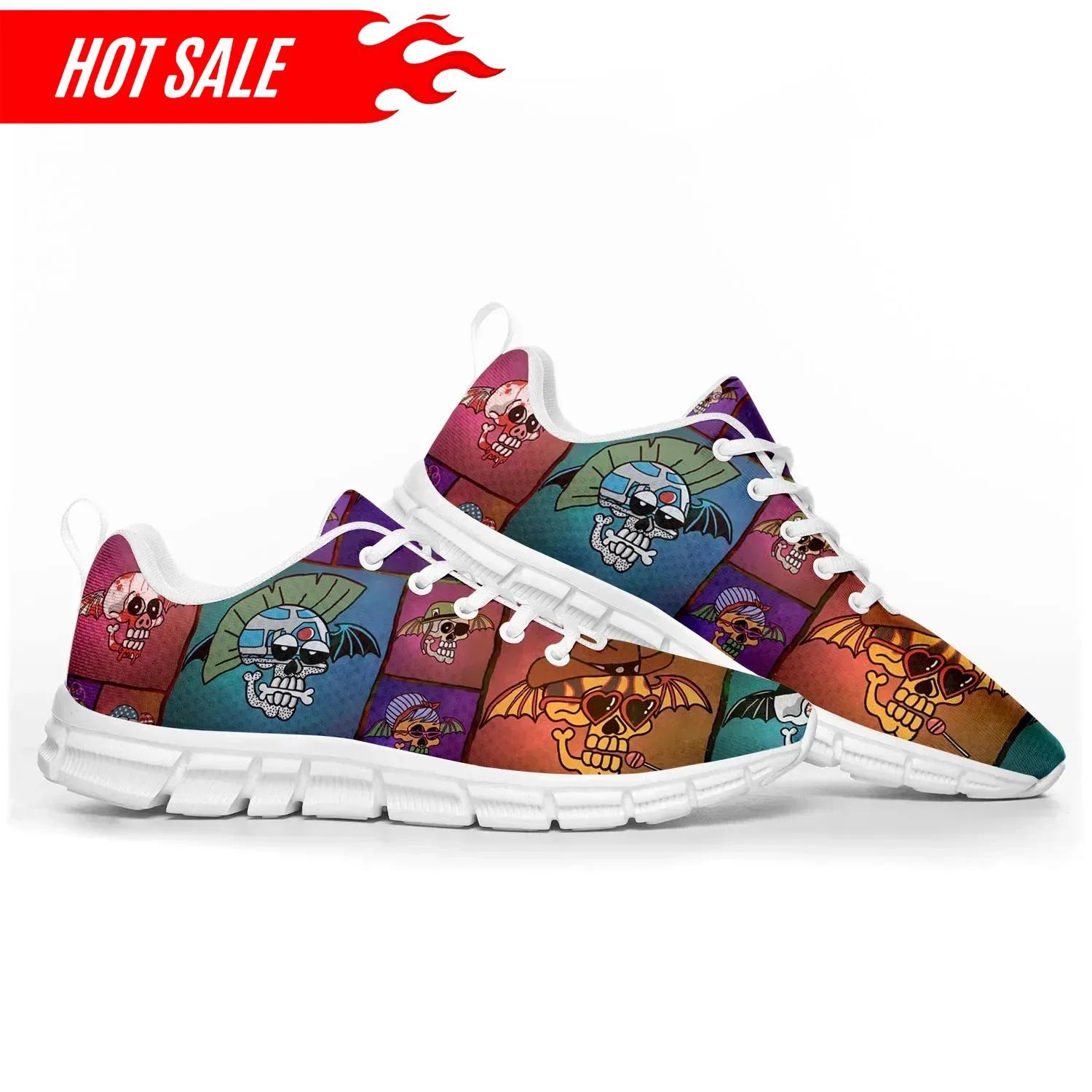 Avenged Sevenfold A7X Sports Shoes Mens Womens Teenager Sneakers Casual Custom High Quality Couple Shoes White