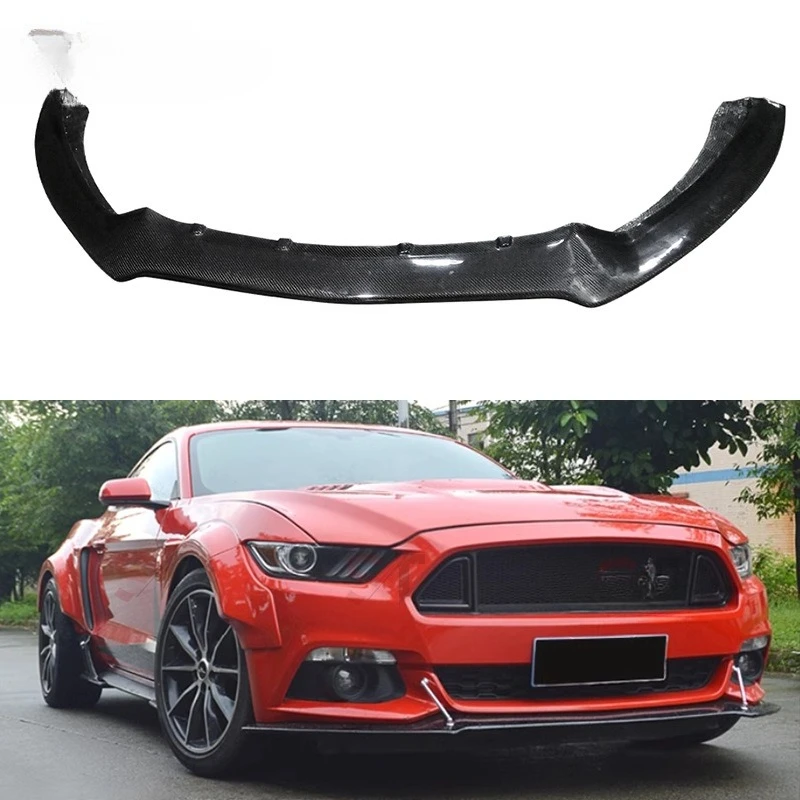 

Suitable For 15-17 Ford Mustang Mustang Carbon Fiber Front Lip Flame Front Shovel Chin Surround Modification
