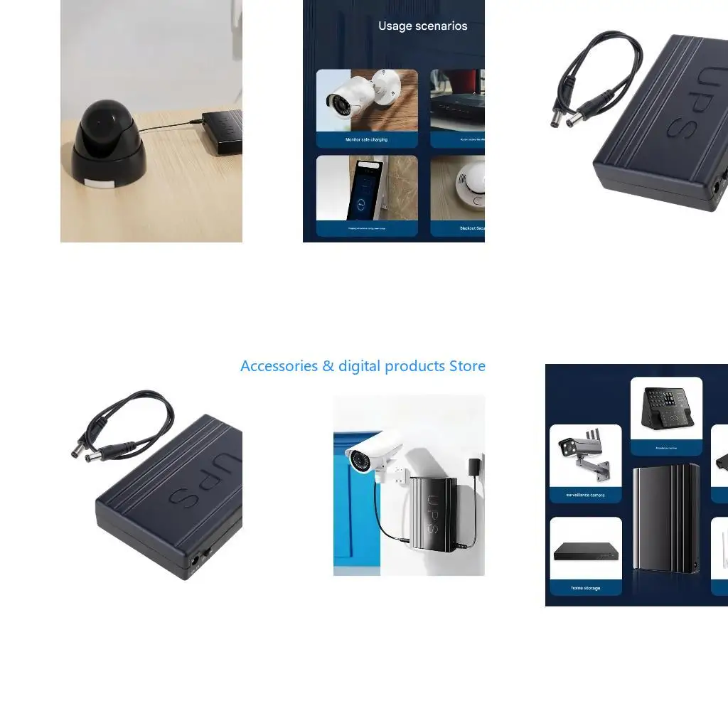 77JD Intelligent LED Display Backup Power Supply Uninterrupted 5V/12V Output Universal For Home Office Backup Power Unit