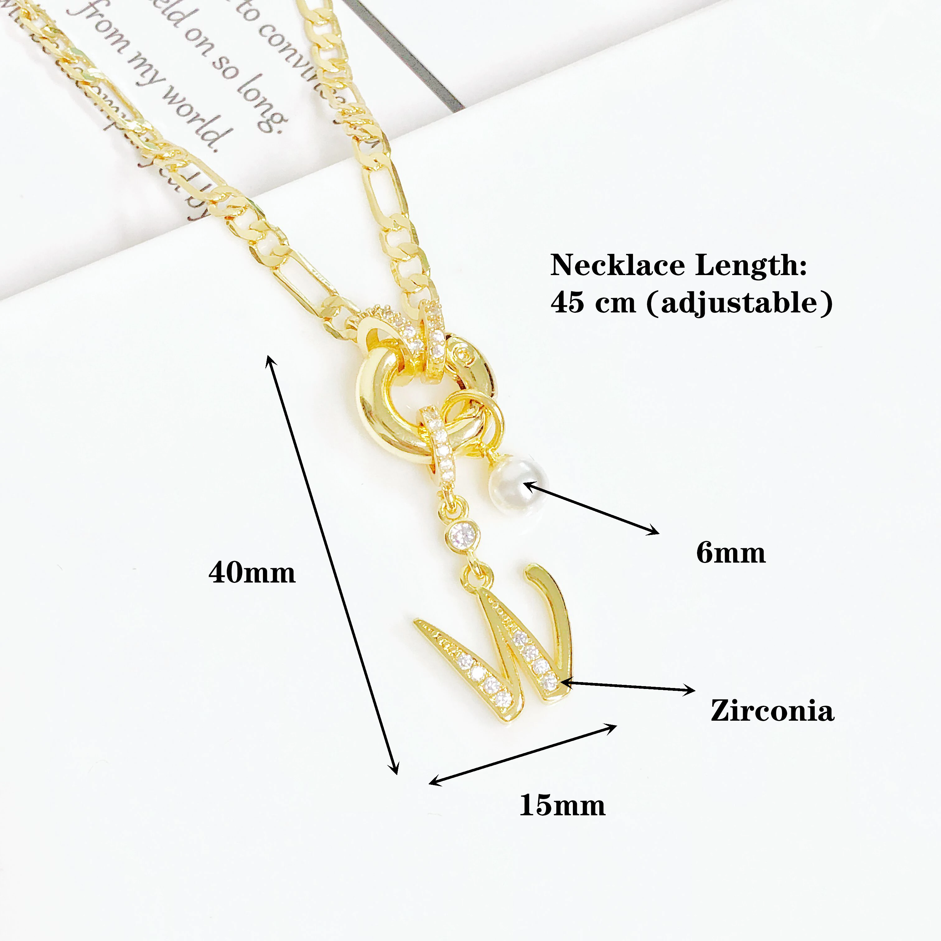 الكلاسيكية 26 الأولي رسالة A-Z زركونيا قلادة مطلية بالذهب قلادة للرجال النساء حفل زفاف اسم مجوهرات هدية أنيقة #5