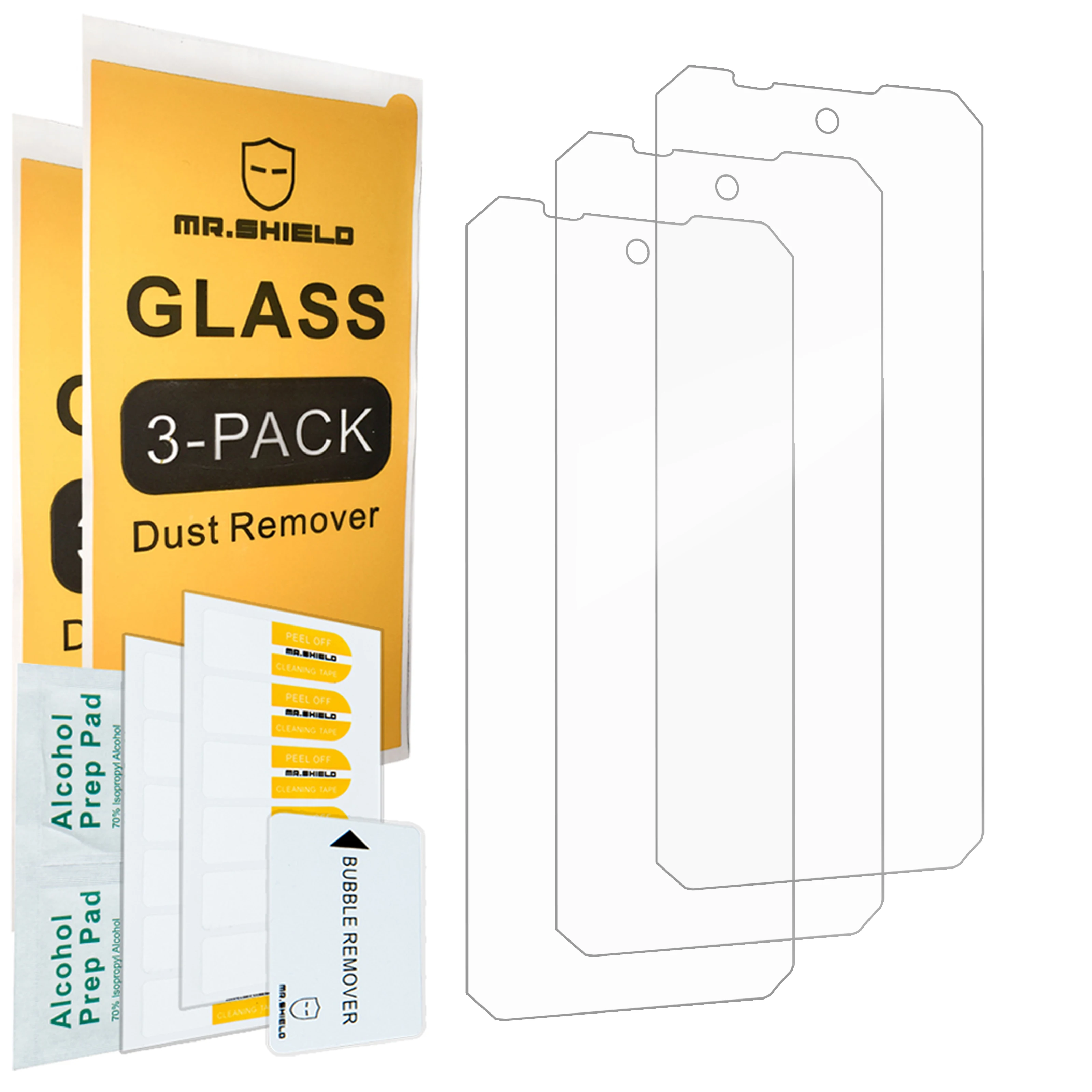 Mr.Shield [3-Pack] Screen Protector For IIIF150 Raptor [Tempered Glass] [Japan Glass with 9H Hardness] Screen Protector