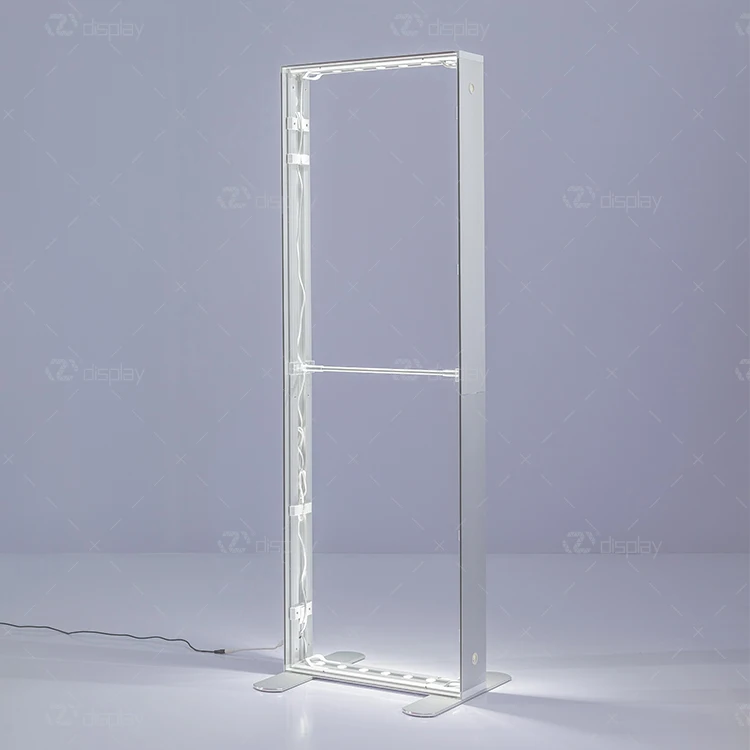 أداة نسيج التوتر المحمولة بإضاءة خلفية LED من SEGO، حامل لافتة صندوق إضاءة إعلاني مجاني