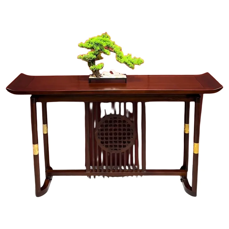 

New Chinese Ebony Solid Wood Entrance Table Entrance Door Simple Zen Entrance End View Platform