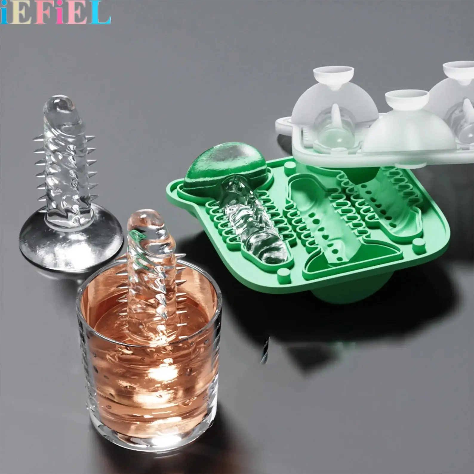

1Pcs Silicone Food-Grade Ice Cube Tray with Lid for Whiskey Cocktails Juice Drinks Beverage Crafting Accessories