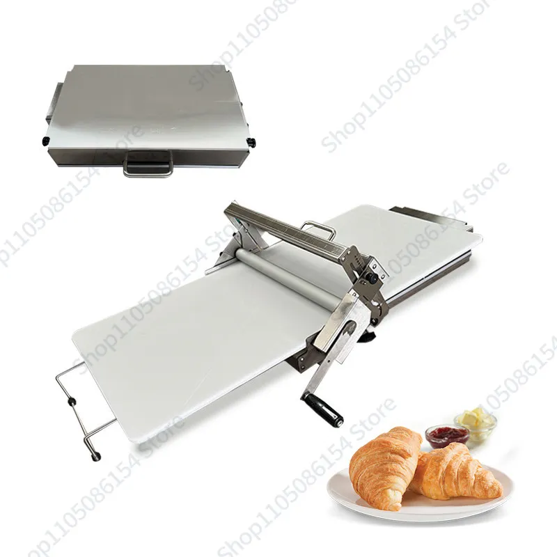 Desktop folding hand crank crispy machine, crispy opening machine, horn wrapping, French egg tart skin forming machine