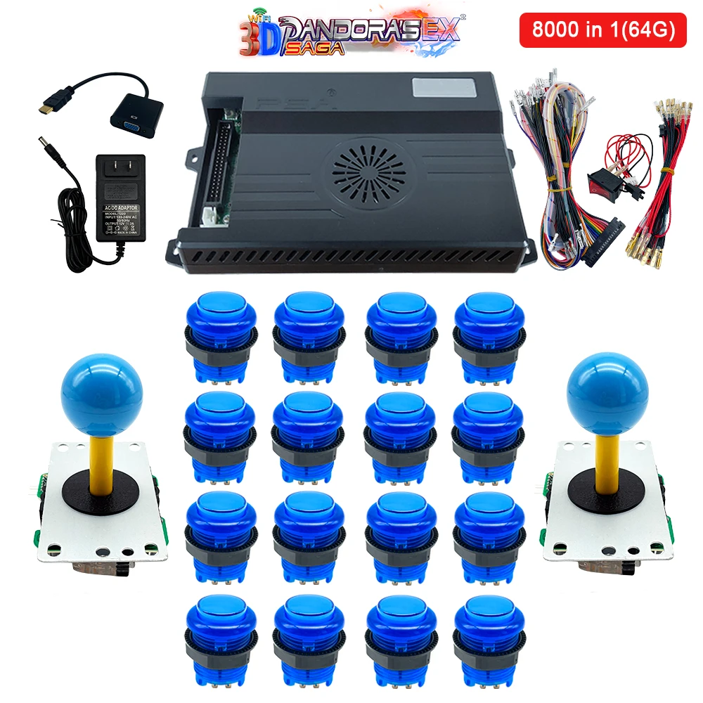 3D WiFi 10888 in 1 Pandora Saga EX2 Box DIY Kit Arcade Game