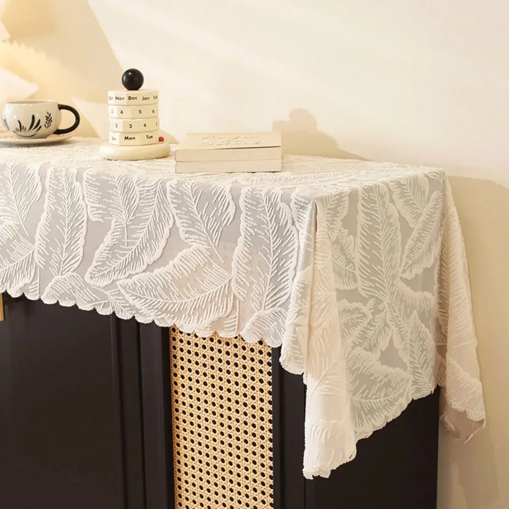 French Style Lace Tablecloth Dustproof Soft Embroidered Tablecloth Openwork Design Photo Props Tea Table Cloth Dinning Tables