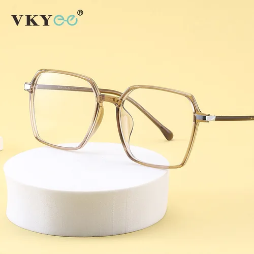 Imagen 2 del producto VICKY, gafas simples nuevas geométricas cuadradas con montura grande para mujer, gafas graduadas personalizables antiluz azul S63046