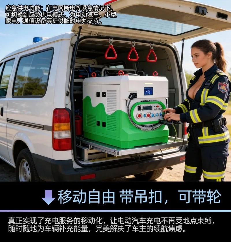 Mobile large energy storage DC charging pile emergency rescue truck