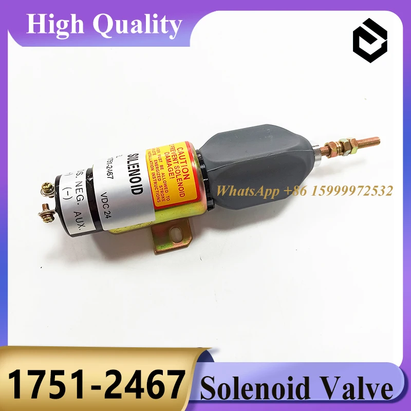 1751-2467 2Pins Stop Solenoid Solenoid Valve 17512467 for Caterpillar CATE120B E200B E312 E320 E320B Excavator Parts