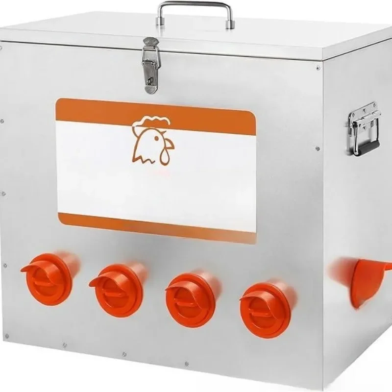 

10-Hole chicken trough feeder, feeding trough, rat-proof feeder