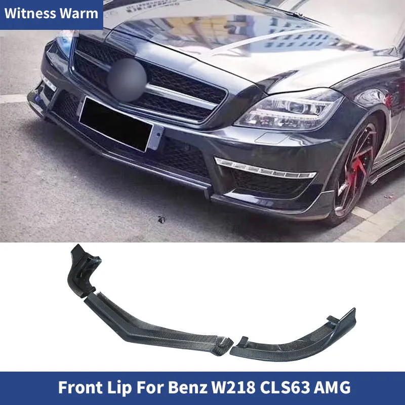 for Mercedes Benz Cls Class W218 Cls350 Cls63 Amg Bumper Carbon Fiber Front Lip Spoiler