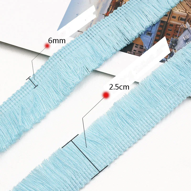 1m Thicken Tassel Trims 2.5cm Wide Polyester Curtain/Pillow Trim Earring/Bag Clothing Decorative  Lace Fringe Sewing