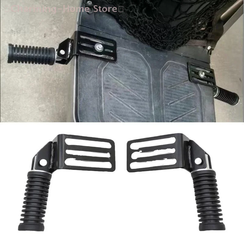 【M】2 Stück vordere Fußstütze, bequeme Street-Cruise-Pedale, faltbare Metall-Motorrad-Fußrasten, elektrisches Fahrrad, DIY-Zubehör