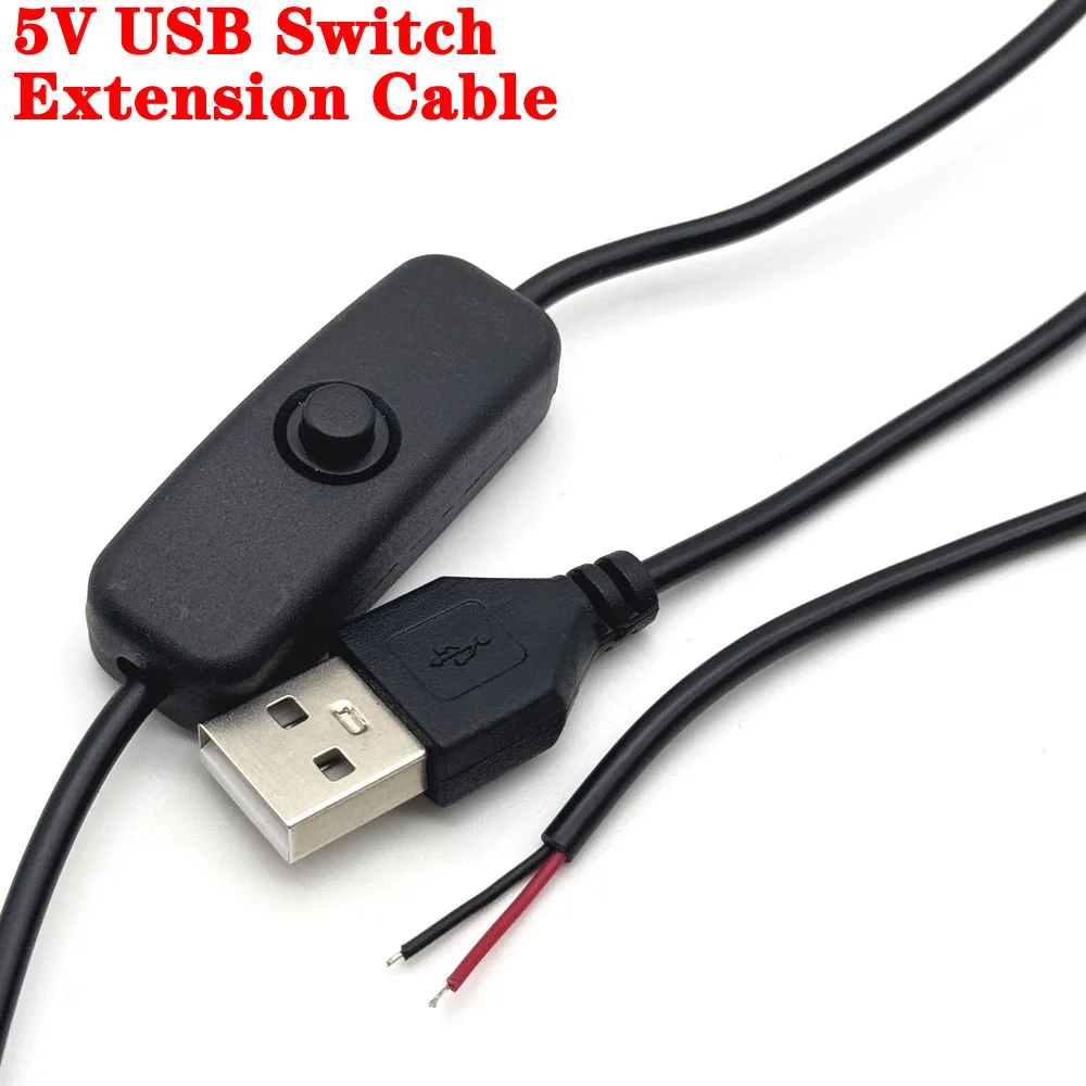 

1.5M USB Cable with Switch ON/OFF Male to Female Cords Inline Extension Toggle for LED Strip Tape Lamp USB Port Cord Power Line