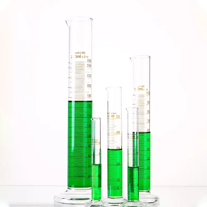 Glass measuring cylinder teaching experiment equipment high temperature resistance and high precision 5/50/100/250/1000/2000ml