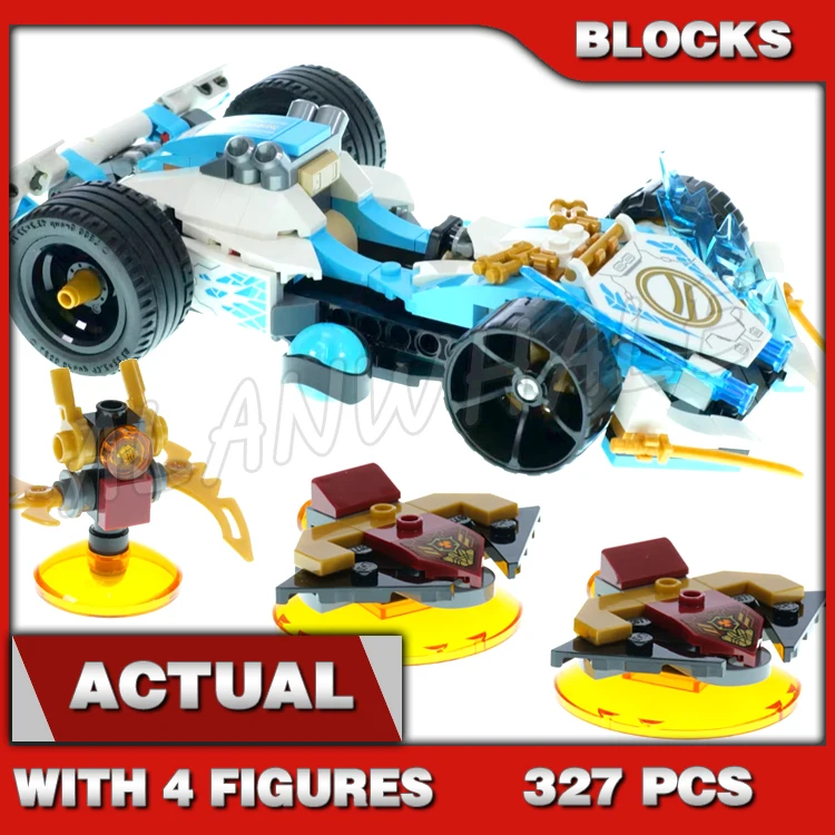 

327pcs Shinobi Dragons Rising Zane's Dragon Power Spinjitzu Spinning Race Car 88081 Building Block Toys Compatible with Model