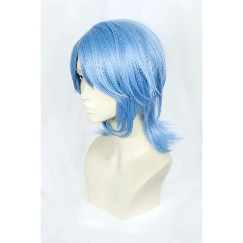 المملكة هارتس III أكوا شعر مستعار تأثيري دور اللعب حزب الشعر لعيد الميلاد هالوين الأزرق 2019 جديد غانمي أنيمي خصلات الشعر المستعار + غطاء شعر مستعار