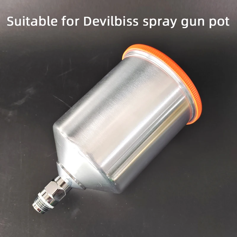 Pistola de pulverización para Devilbiss, bote de aleación de aluminio, 600ml, 14mm, accesorios para latas de coche