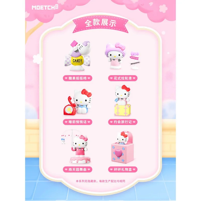 Anime Kawaii Doll Hellokitty Cute Signal Series Blind Box Cute Joyful Clockwork Mobile Handmade Accessories Trendy Toy Kid Gifts