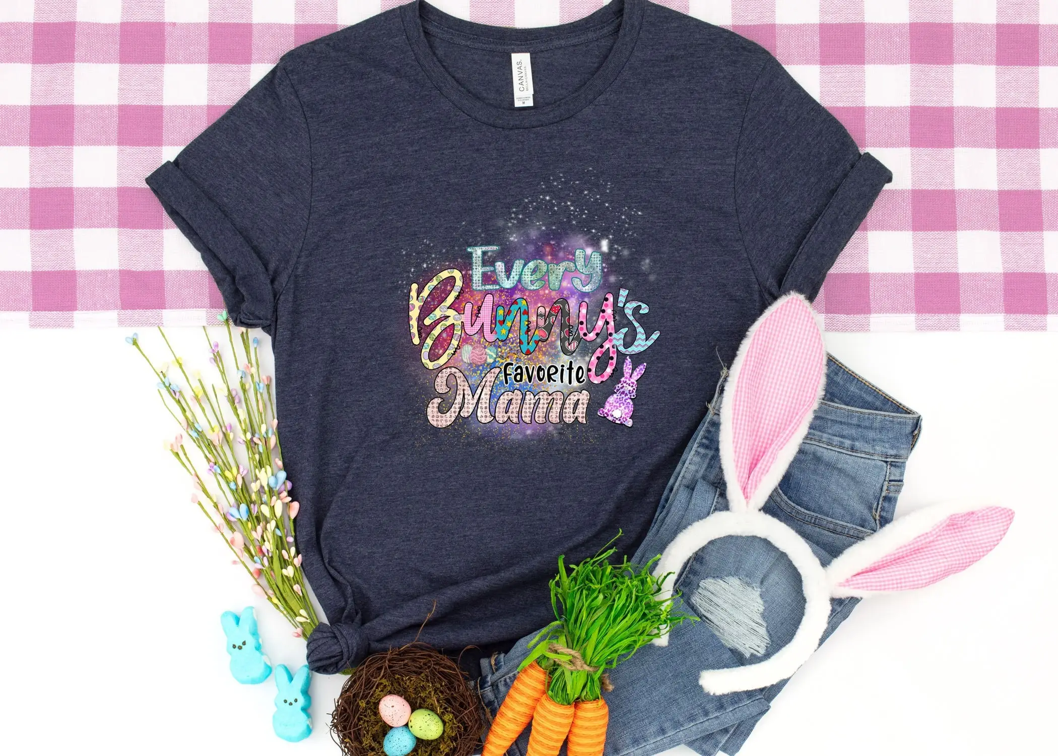 

Every Bunny's Favorite Mama T Shirt Bunny Easter Funny Mom For Day