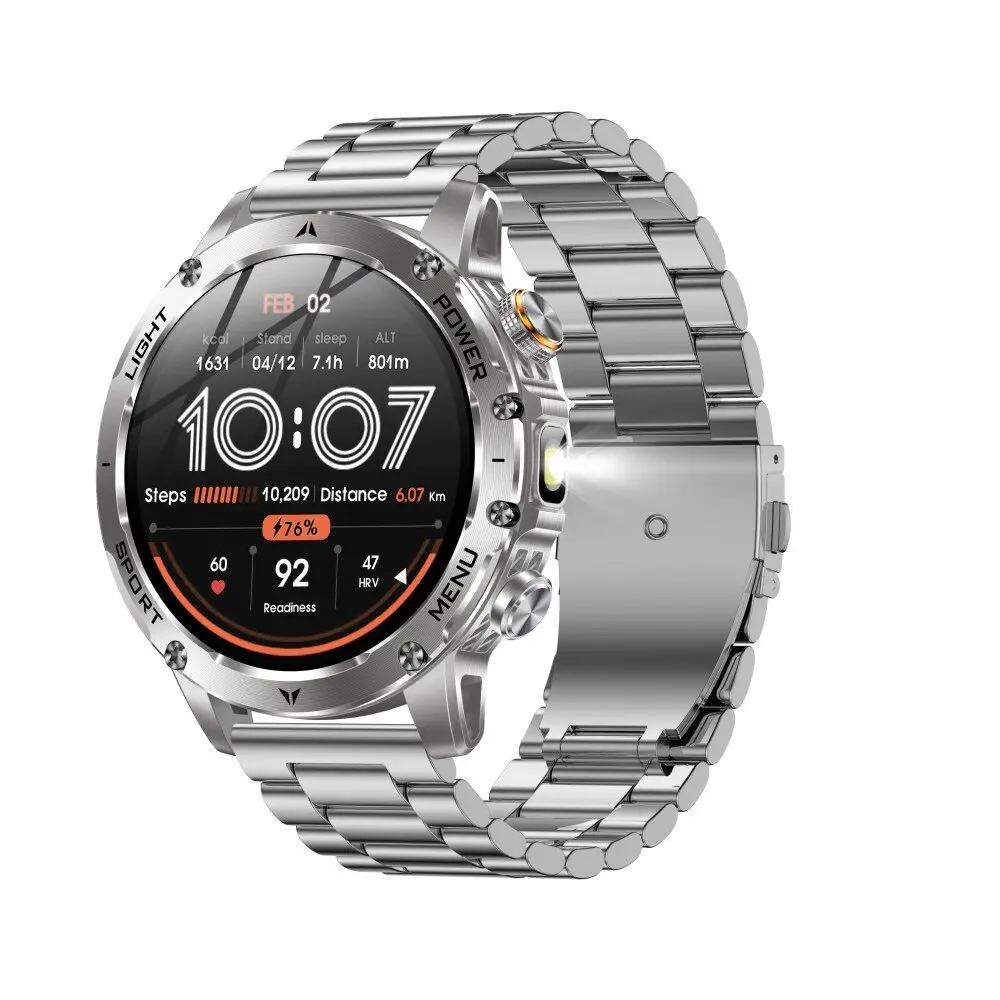 

2026 New Military Grade 1000mAh Battery SmartWatch IP68 Waterproof BT Call AMOLED Men Heart Rate Sports Smartwatch