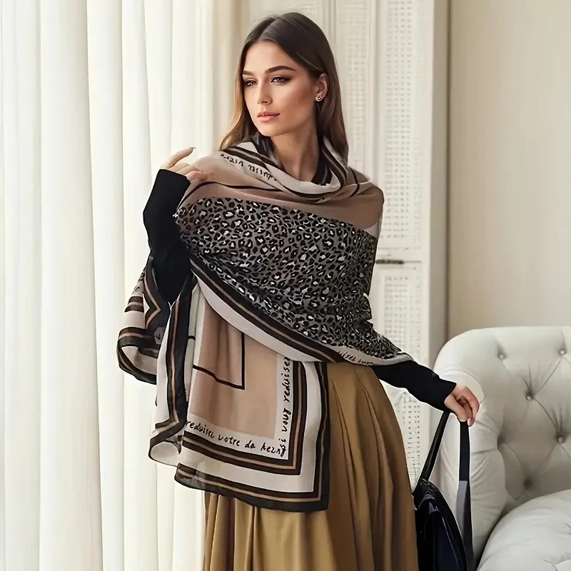 

Summer Thin Sunscreen Shawl Long Cotton Linen Women Outdoor Spring Autumn Shawl Air Conditioned Room Neck Protection Dual-use