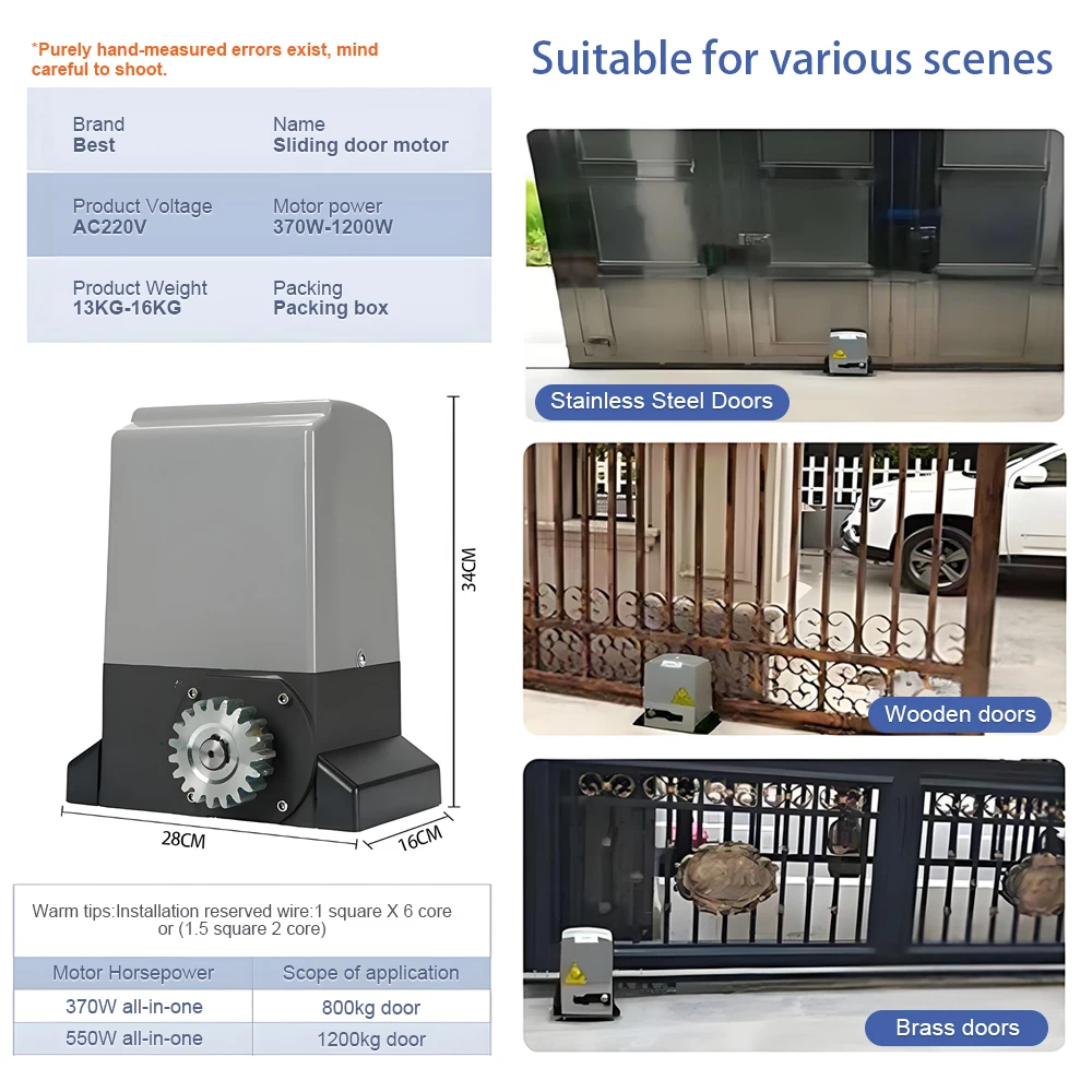 Abridor de puerta eléctrico, Motor de puerta corredera, Motor de puerta automática, Control remoto eléctrico, abridor de puerta, puerta corredera lineal