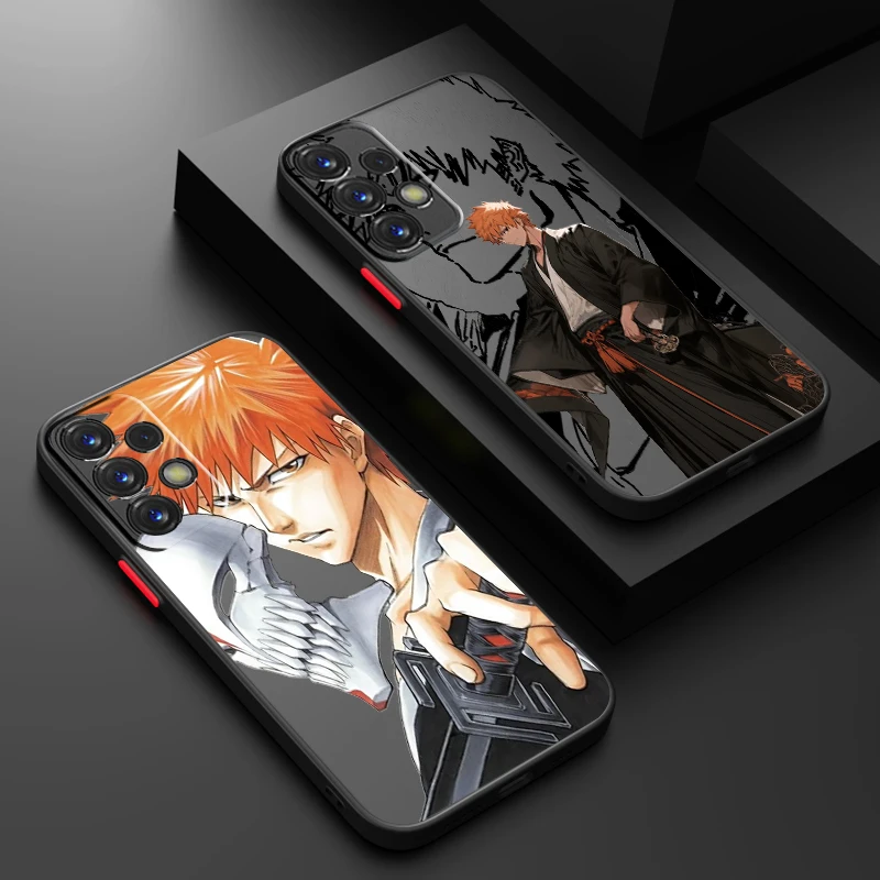 K-Kurosaki I-Ichigo Anime Cartoon Frosted Translucent For Samsung Note 20 A35 A03 A54 A31 A22 A34 A14 A24 A04 A55 5G Soft