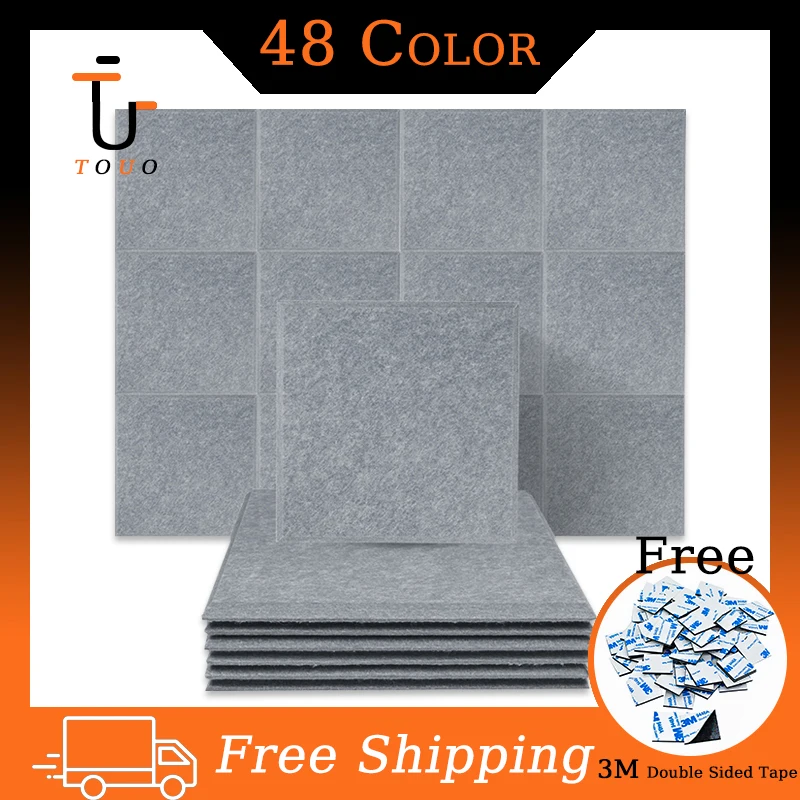 

TOUO Sealed Door House Soundproof Wall Panels 12 Pcs Acoustic Treatment For Studio Noise Insulation Sound Absorbing Panels