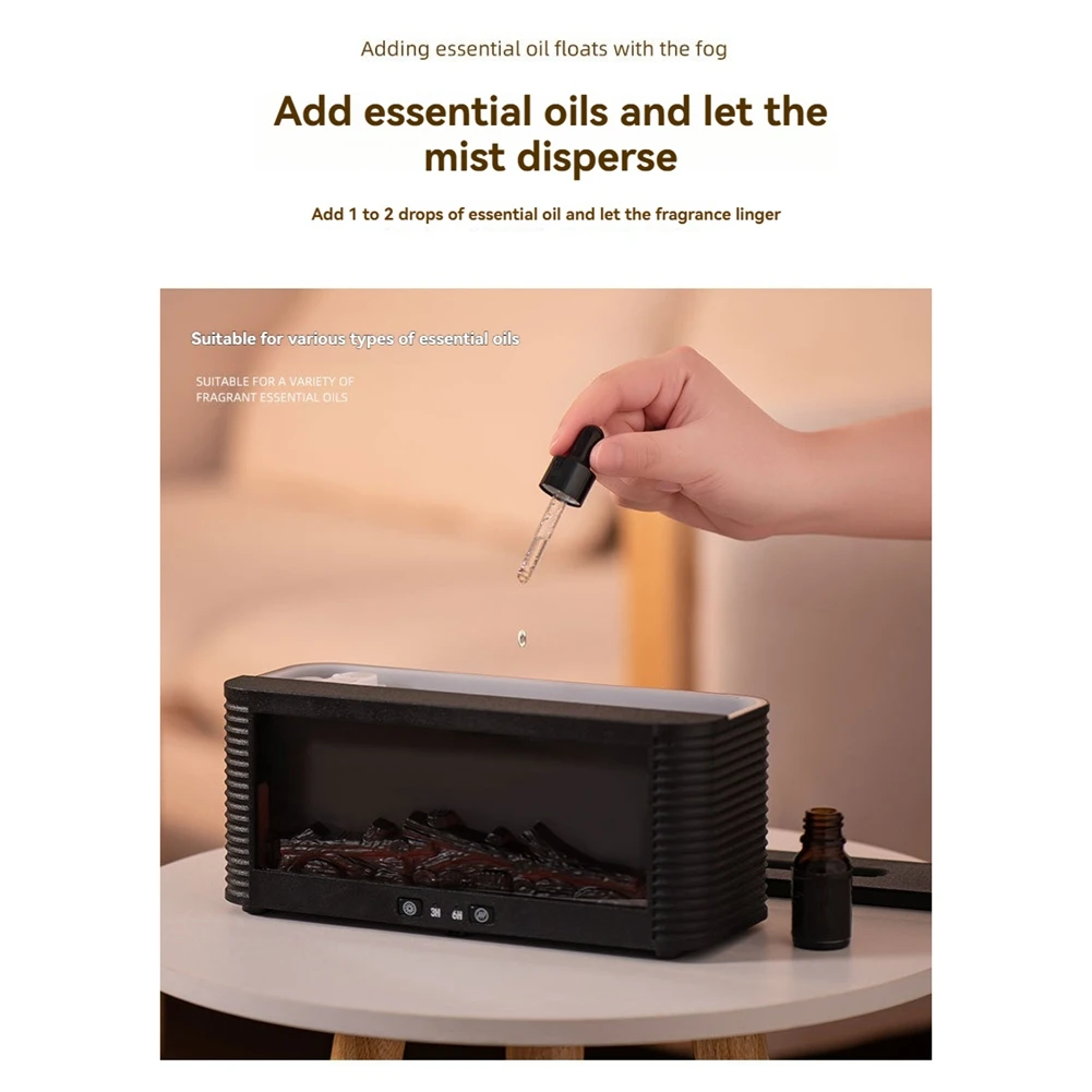 usb-powered-simulated-fireplace-flame-aromatherapy-humidifier-250ml-quiet-operation-a77g