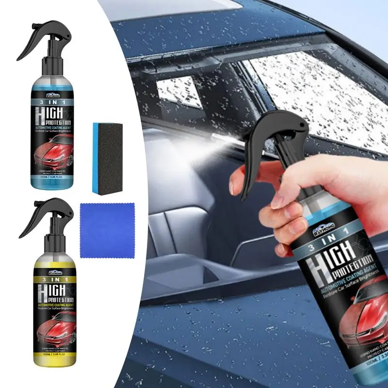 

: Ceramic Coating Spray 3 In 1 High Protection Coating Spray Cleaning Repair Polishing Spray 100ml Polymer Quick Coat Protect