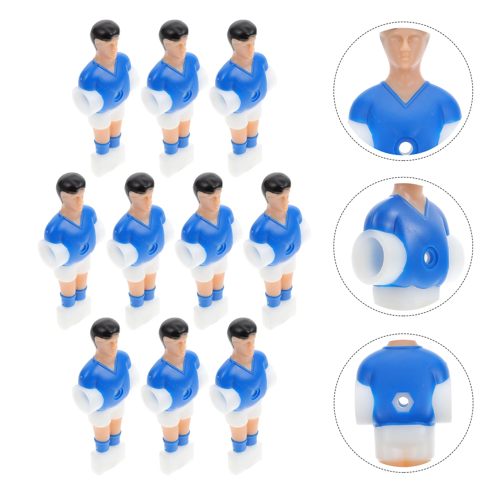 10 Pcs Football Machine Player Customizable Figures Soccer Figurines Plastic Players Statue Fashionable Dolls Toys