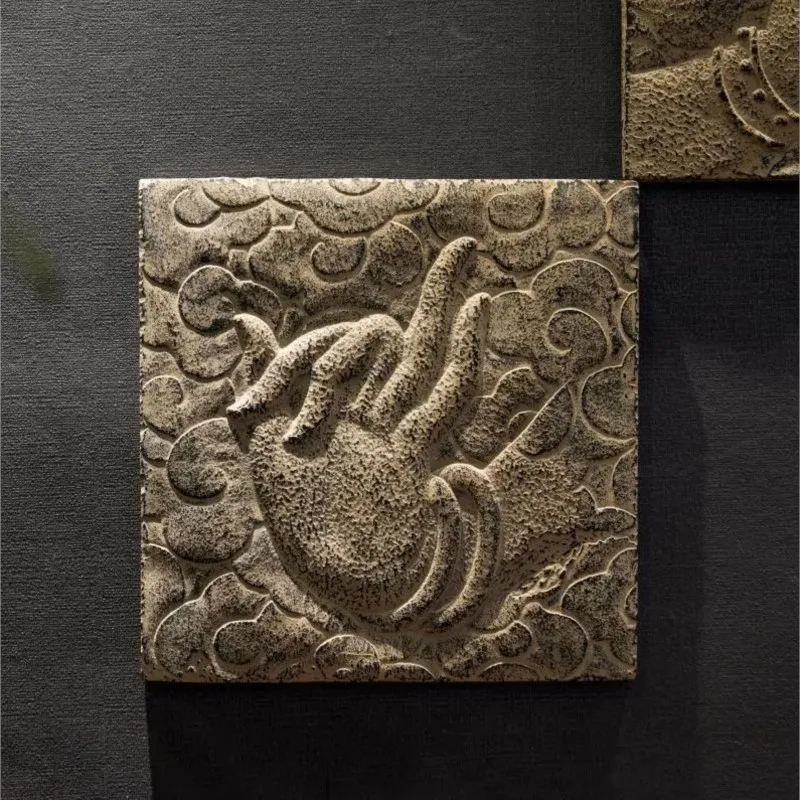 Chinese Zen Buddhist Hand Wall Decoration Living Room Decor Painting Pendant Teahouse Entrance Relief 3D Hanging DecorationZI509