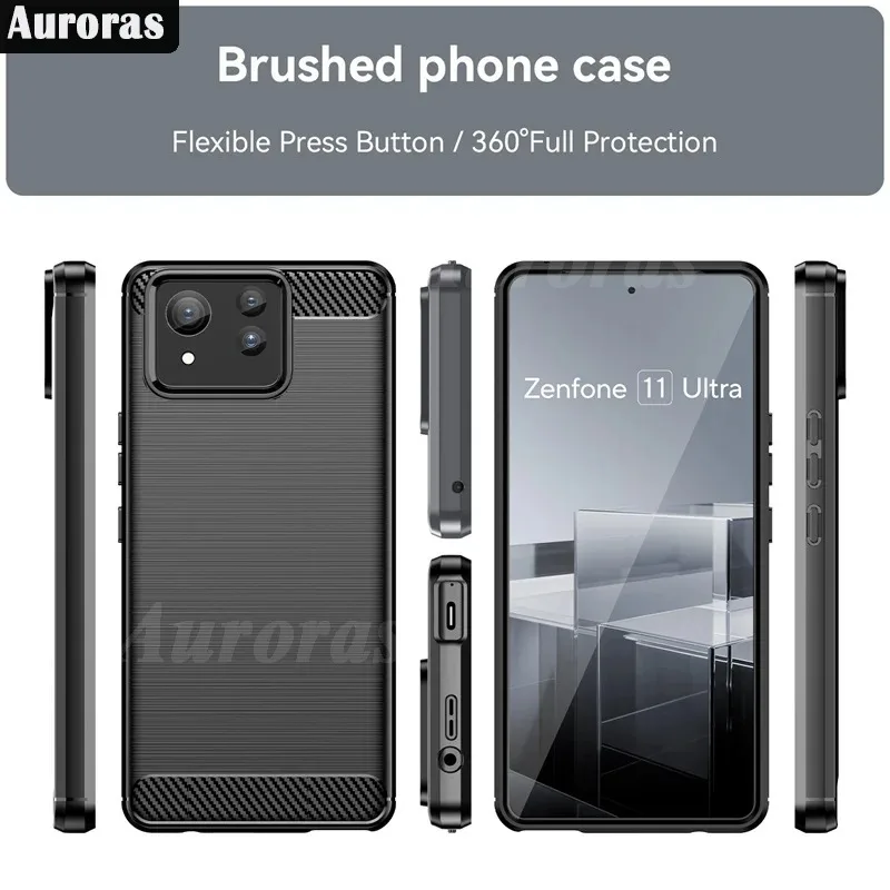 Auroras For Asus Zenfone 11 Ultra Case Magnetic Sunction Plate Leather Shell For Asus Zenfone 10 Zenfone 9 Plexiglass Back Cover