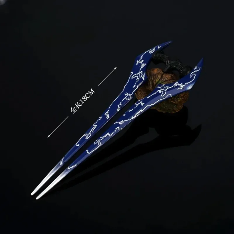 Melee Energy Sword for Boys, War Game Weapon Model, Coleção de Plasma, Metal Periférico, Desktop Toy, 18cm