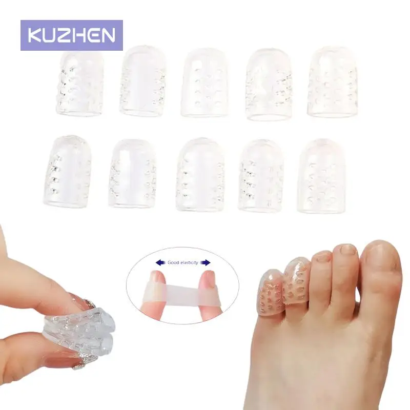 

Silicone toe protector Soft Breathable Toe Tube Corns Blisters Protector Gel Little Toe Protector Toe Separators Foot Care Tool