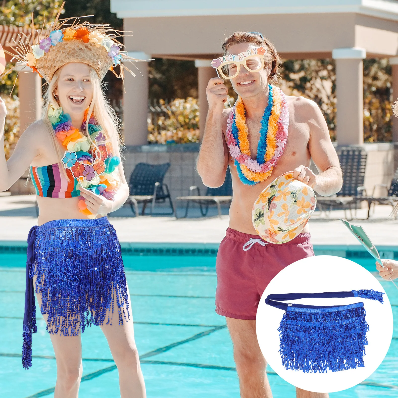 وشاح الورك المزين بالترتر للنساء لأداء الرقص الشرقي، إكسسوار للحفلات التنكرية