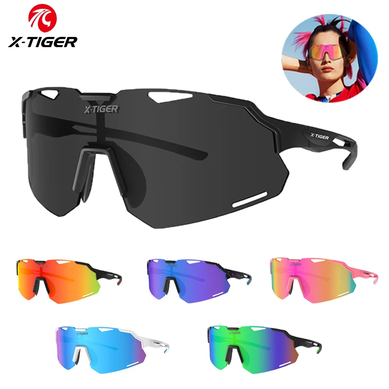 X-TIGER Polarized Cycling Glasses Adult 21g Ultralight Sports Sunglasses Men Fit MTB Road Cycling Eyewear Fishing Driving Goggle