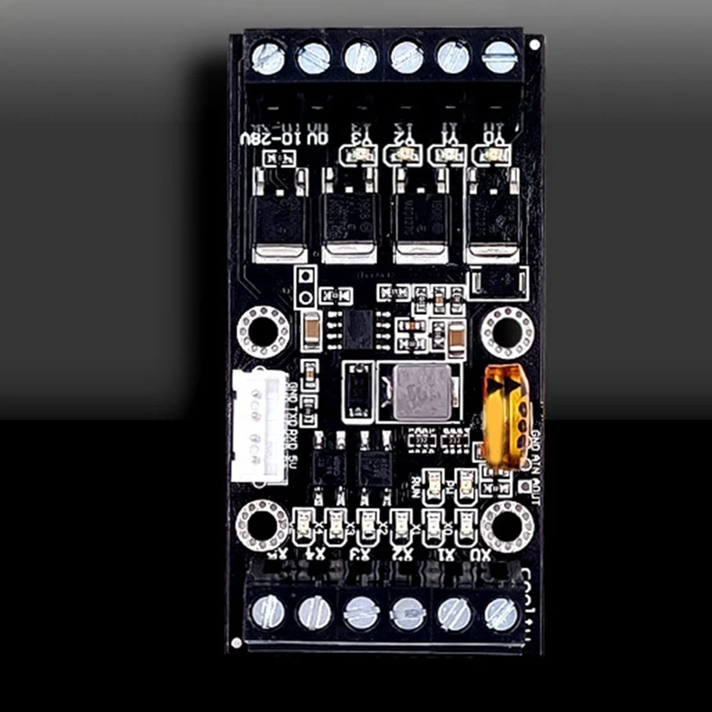 Placa de controle industrial PLC FX1N-10MT + caixa Módulo PLC entrada/saída analógica com módulo de relé de atraso de trilho guia