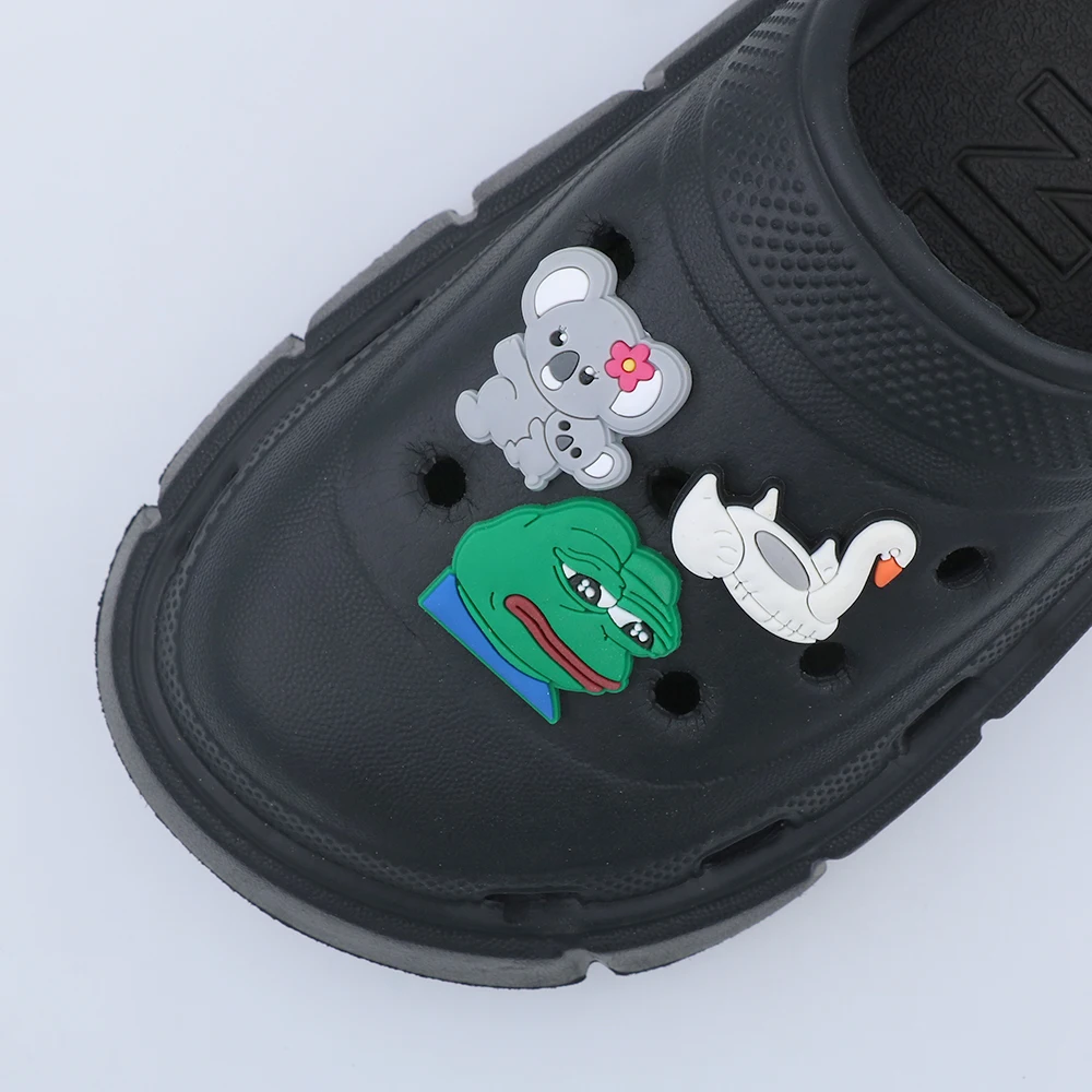 Shoe Accessories Cute Cartoon Animals Shoe Decorations Charms Pins Goose Frog Ornament Mens Woman Children New Year Gift 1 Pc - Detail 1