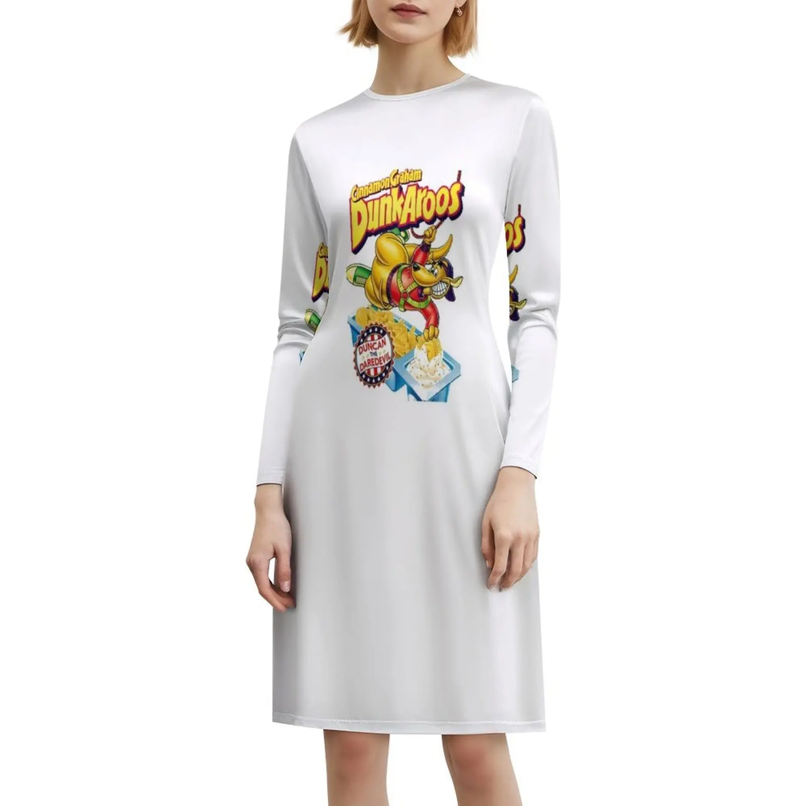 ドゥンカローズ 90年代風 レディース ヒップホップ ストリートウェア ドレス グラフィックプリント パーティー クラブウェア シナモン ヴィンテージ ドゥンカローズ 女性服