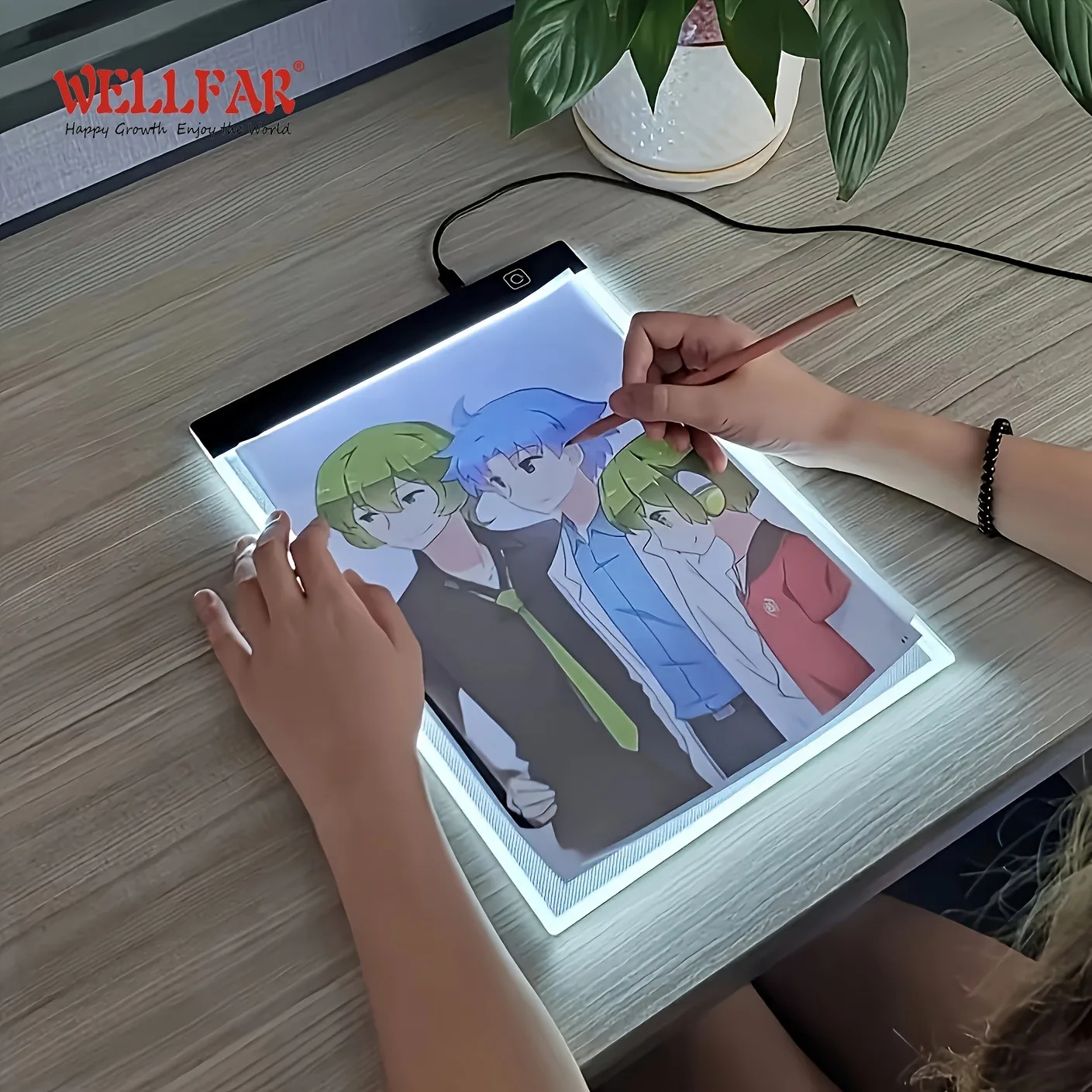 Ultra Thin LED Tracing Light Box Dimmable Drawing Copy Board Portable Sketch Light Pad USB Powered Art Stencil Table For Diamond Painting Artist Tattoo Animation Drafting