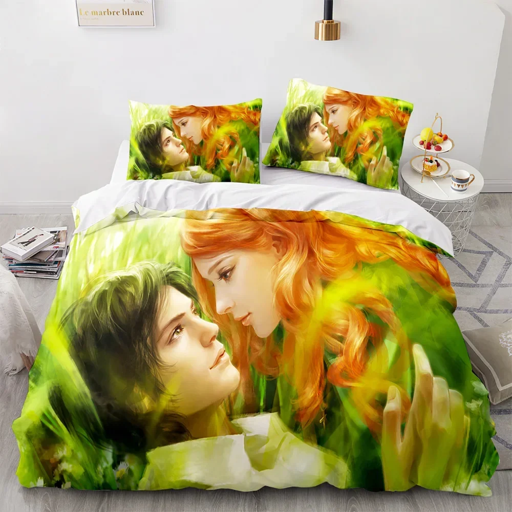 Love Duvet Cover Queen Heart Shaped Bedding Sets White Romance Polyester Comforter Cover for Women Men Boys Girls Teen King Size