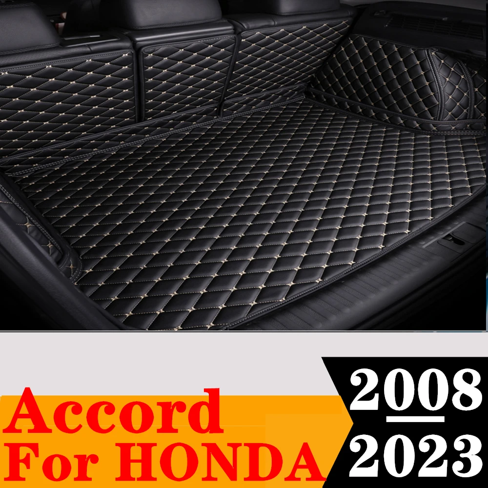 

Custom Full Set Car Trunk Mat For Honda Accord 2023 2022 2021 2020 2019-2008 Rear Cargo Liner Tail Boot Tray luggage Pad Carpet