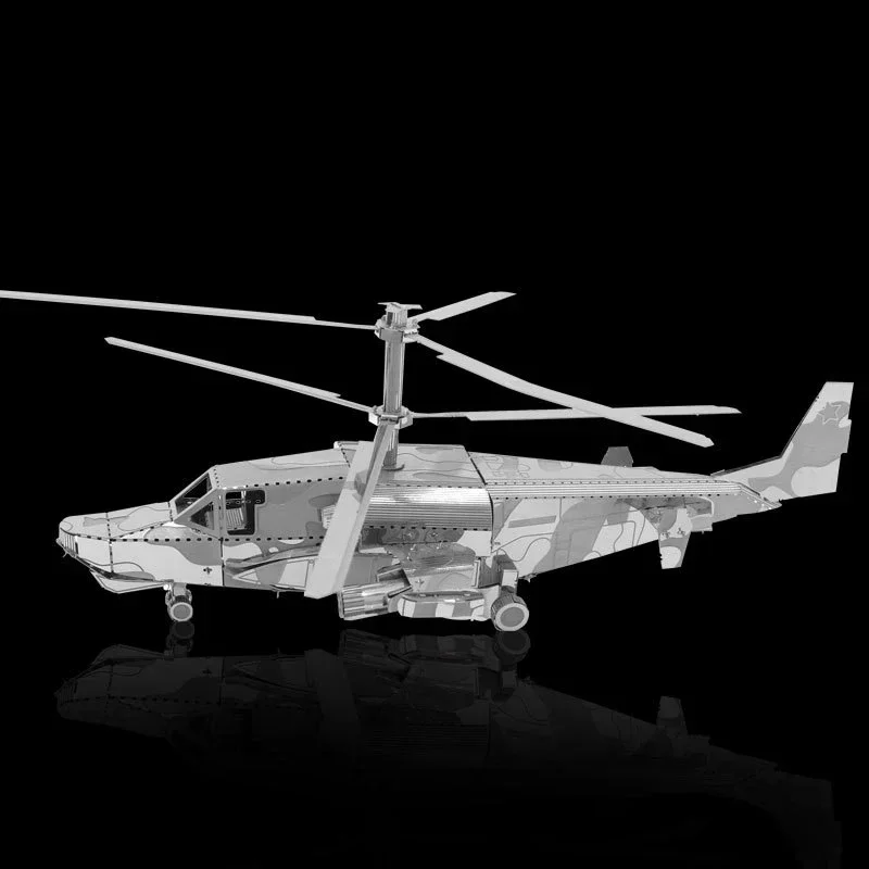 Modelo do enigma do metal 3d ka-50, diy, corte do laser, brinquedo para crianças