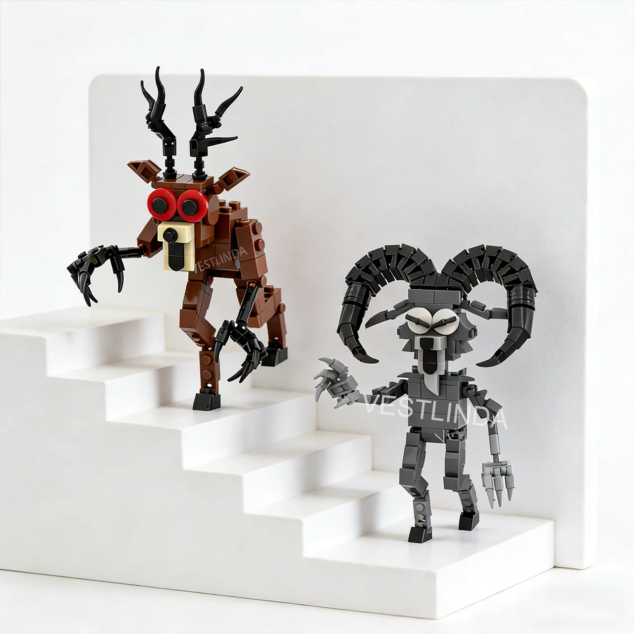 

Horror Forest 99 Night Series Building Blocks Forest Deer Owl Assembly Fun Toys Casual Puzzle Desktop Decoration Halloween Gift
