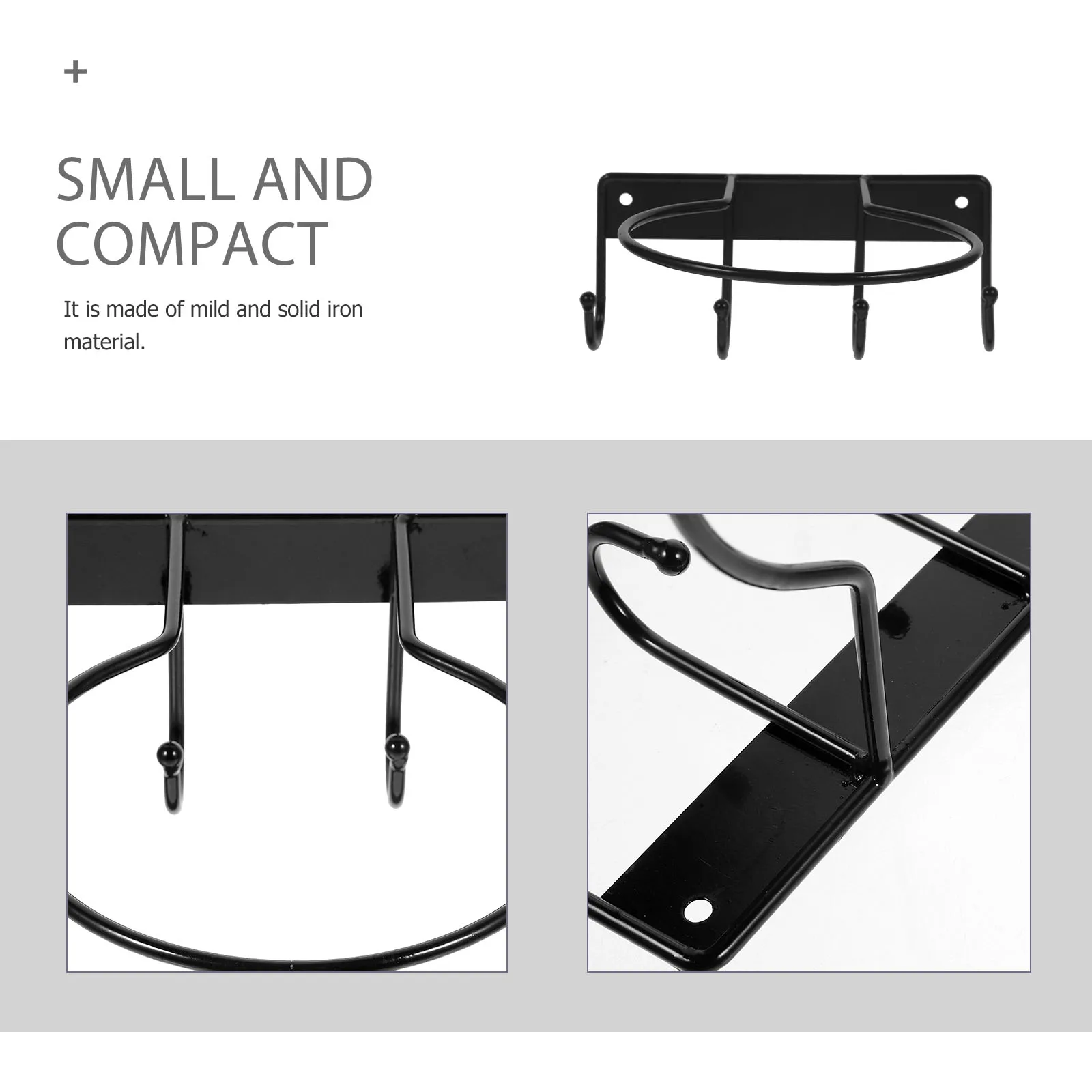 رف تخزين كرة السلة، جهاز منزلي من الحديد، حامل حائط، خطاف تعليق المعاطف، خطافات للتركيب