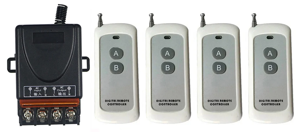433Mhz High Power Wireless Remote Control Switch AC 110V 220V 30A 1000M For Factory Farm Office Exhaust Fan Pump Ceiling Lamp