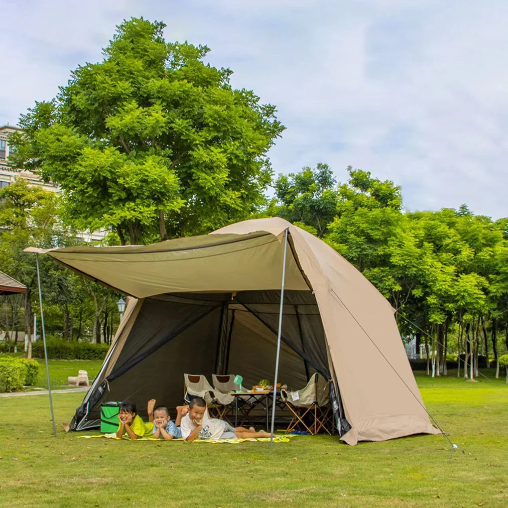 

Outdoor Camping Tent With Sunshade Awning UV Protected Easy Setup Large Space Outdoor Shadow Awning